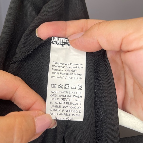 SHEIN Black and White Blouse with‎ Boxy Tie Front Style - Picture 6 of 6